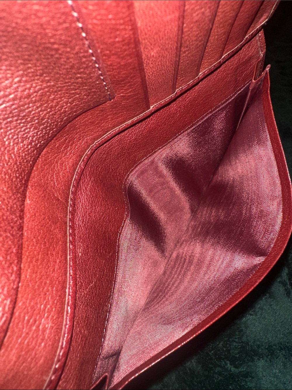 Celine Vintage Burgundy Leather Bifold Long Wallet - Picture 11 of 15